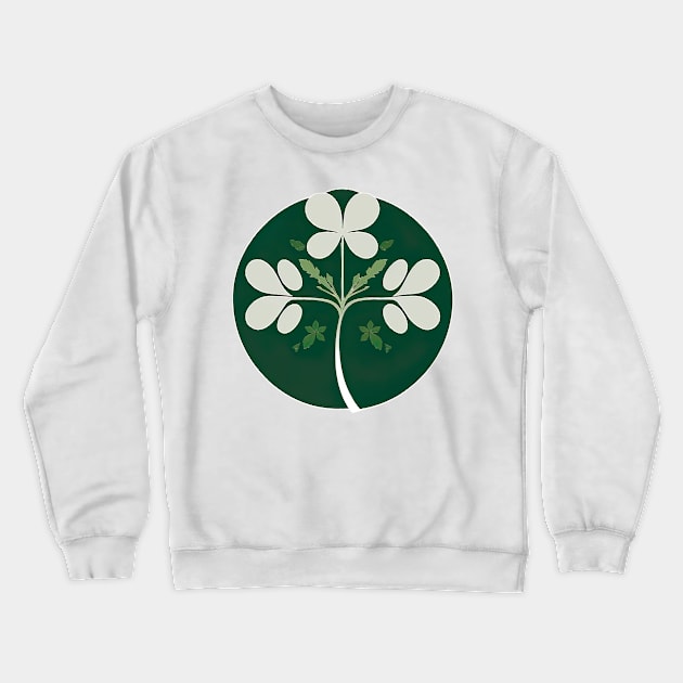 Saint Patrick's day shamrock leaf - flat design with just two colors ! Crewneck Sweatshirt by UmagineArts